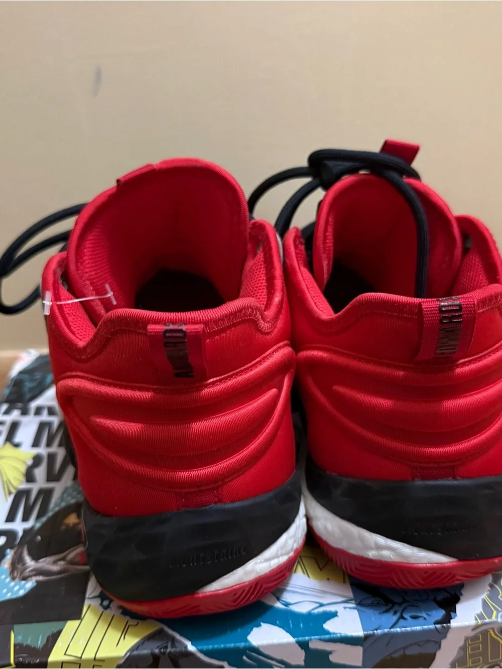 Adidas Black & Red Marvel Athletic Sneakers